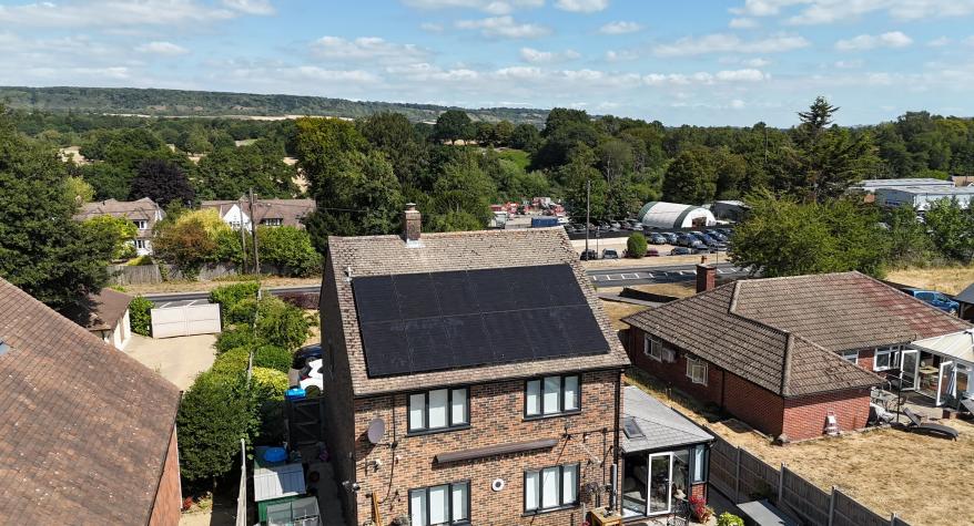 Solar Panels with Battery storage and a Zappi EV charger in Addington, Kent