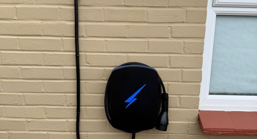 Hypervolt EV charge point installation. Wateringbury, Kent